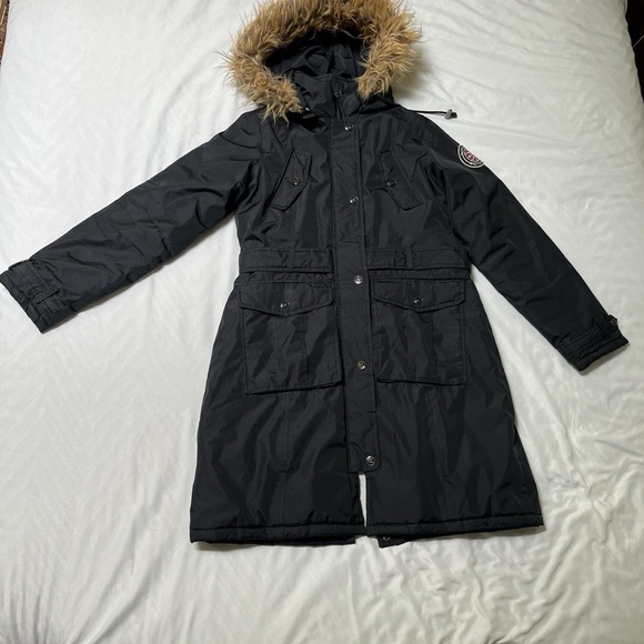 Rocawear Black Parka with Faux Fur Hood - Picture 2 of 7